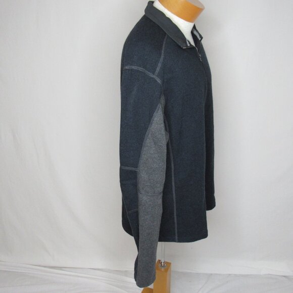 Kuhl Blue REVEL 1/4 Zip Fleece Lined Sweatshirt Sweater Men's XL XLarge - Picture 4 of 8